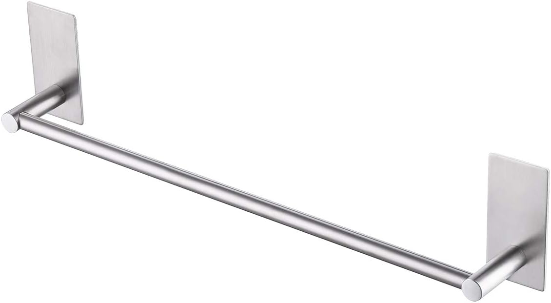 Selbstklebende Handtuchstange, 40 cm Gebürstet Edelstahl