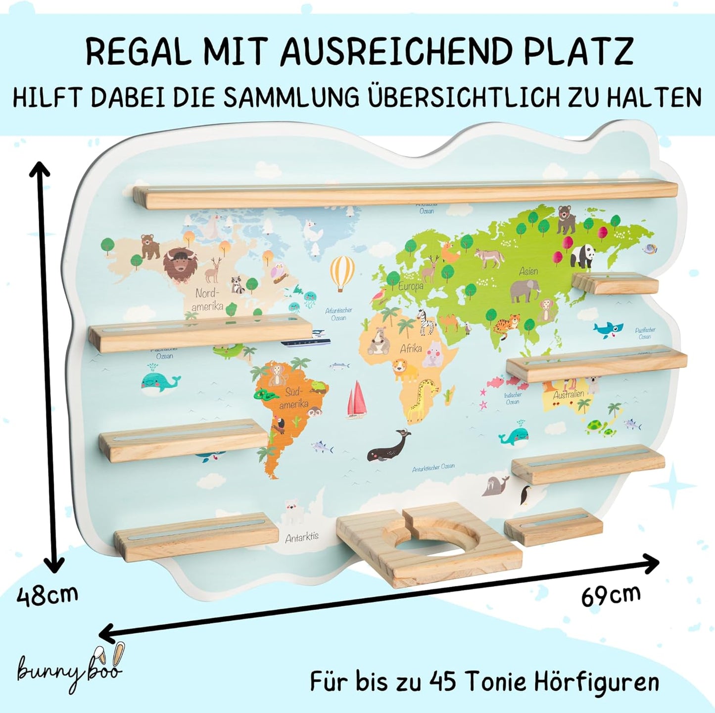 Toniebox Regal Weltkarte, Weltkarte