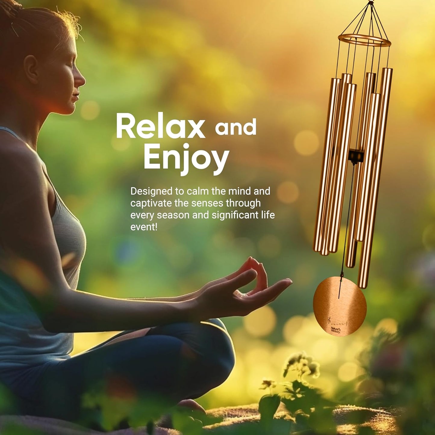 Aureole Tunes Windspiel, 42 Zoll Bronze