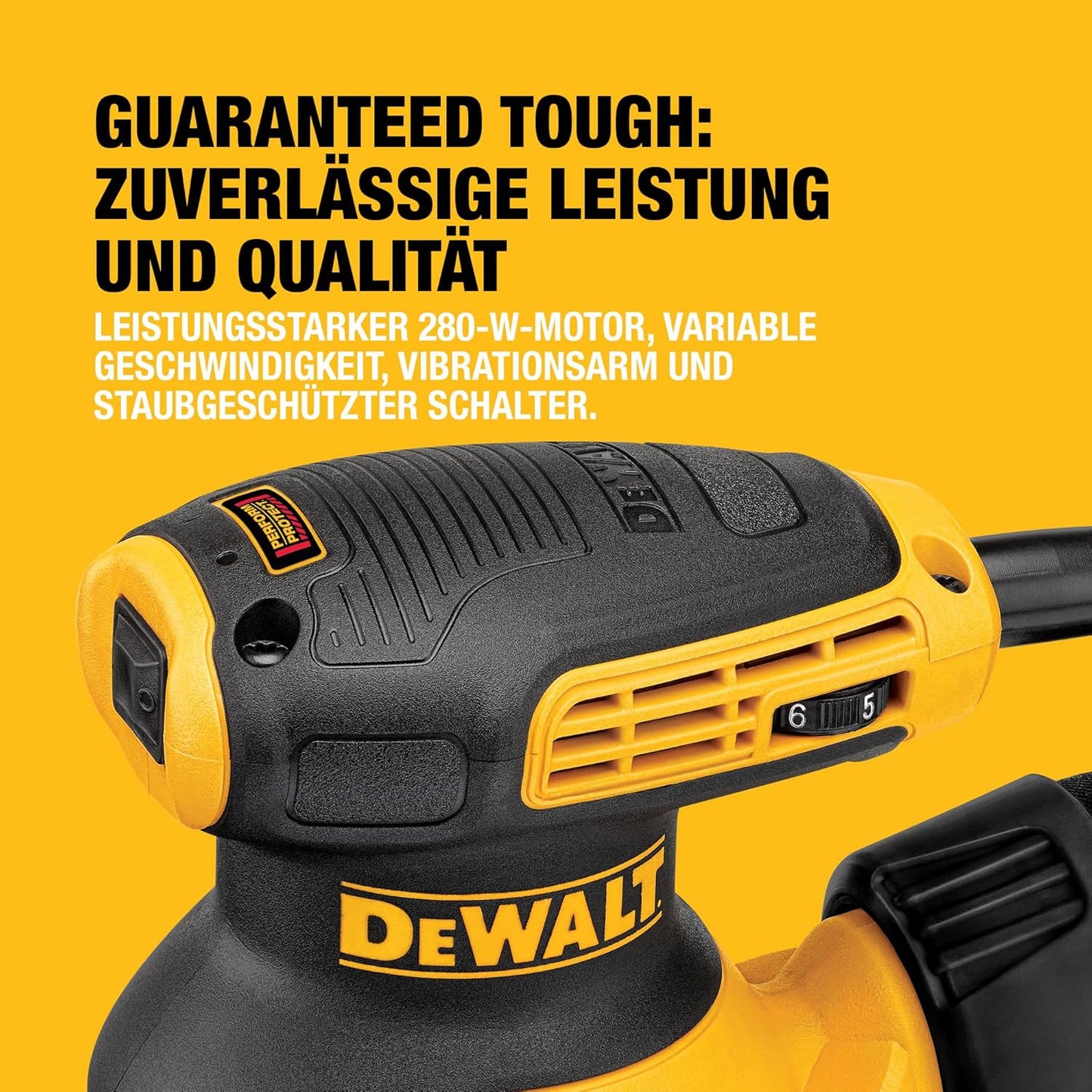 Exzenterschleifer DWE6423 mit Vibrationsdämpfung (280 W), Single