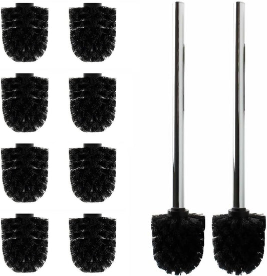 12er-Set Ersatz WC-Bürstenkopf, 10er Set Schwarz