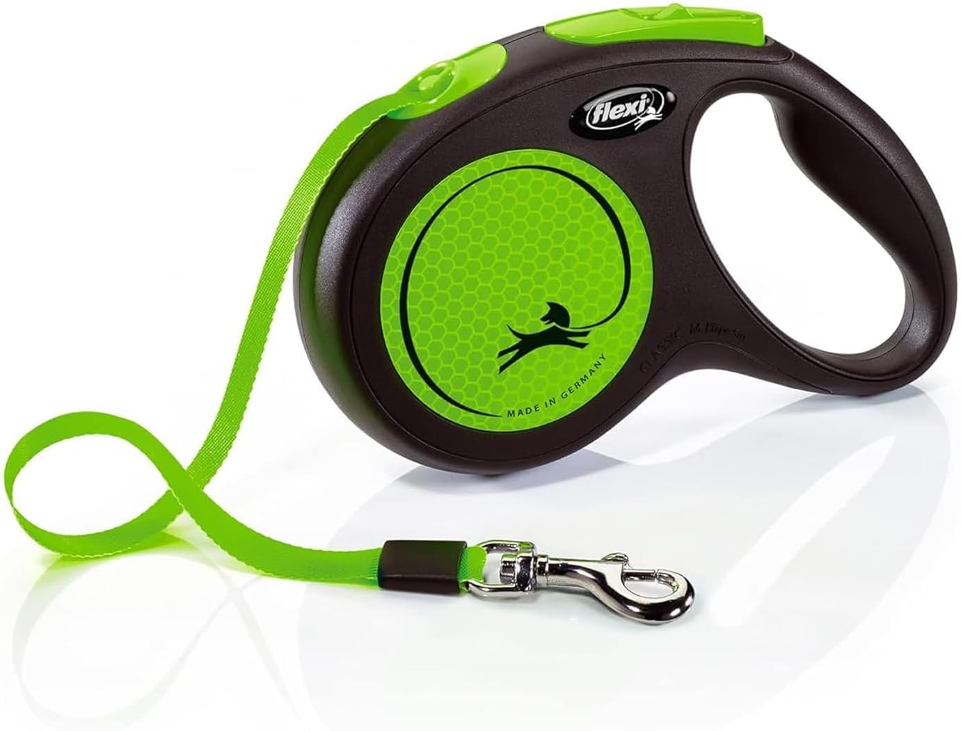 Roll-Leine New Neon, Black/neon green Small