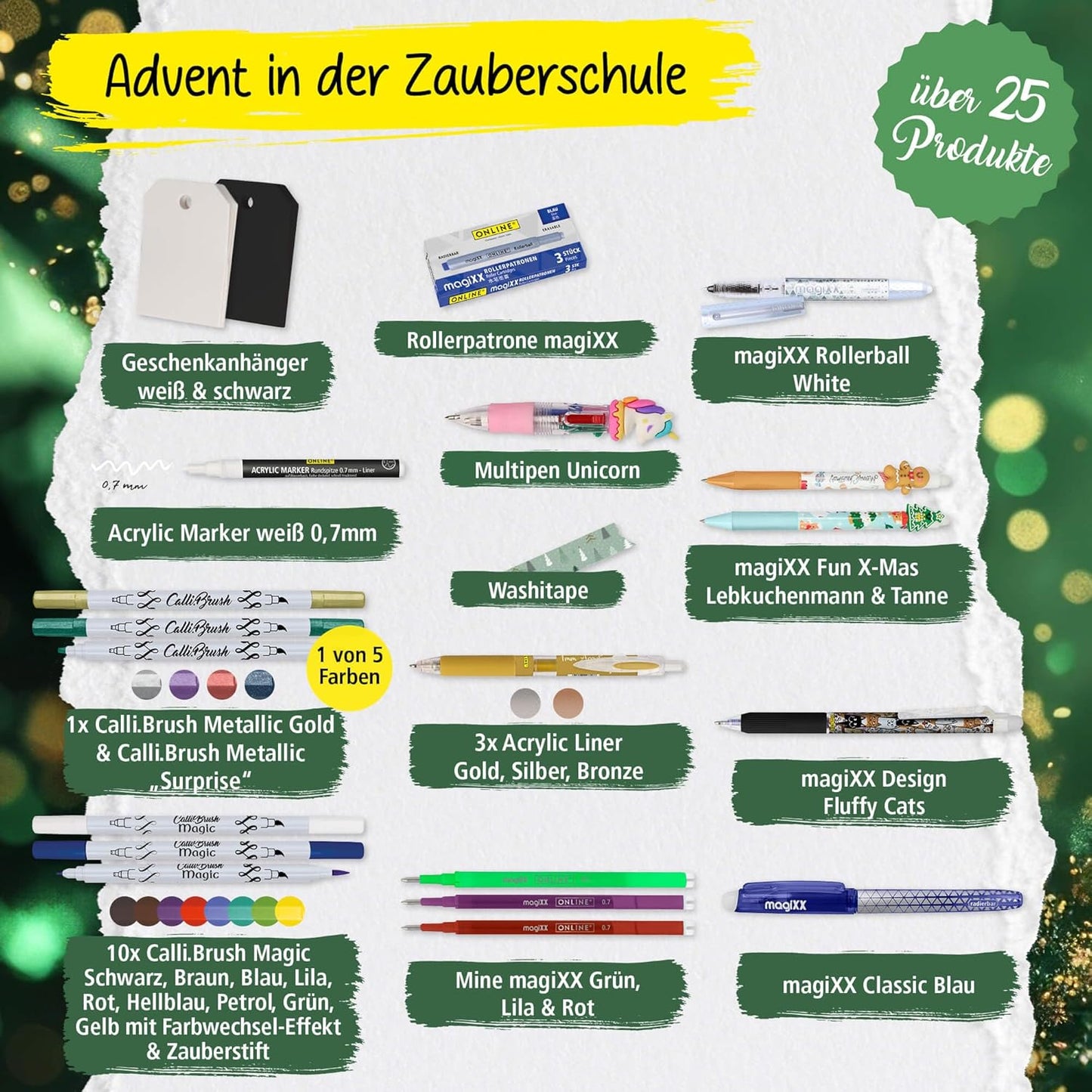 Magic Adventskalender mit Schreibwaren, Magic