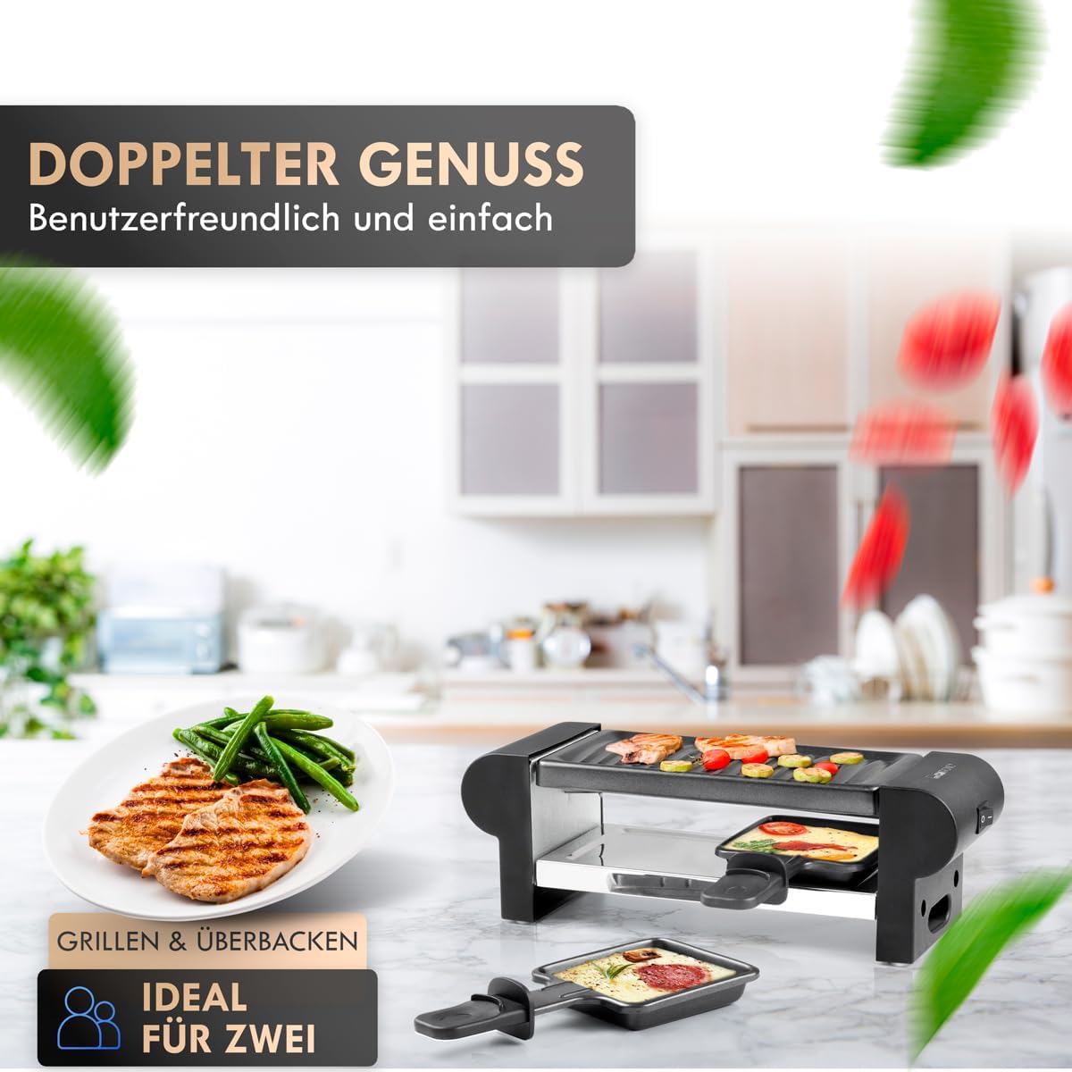Mini-Raclette für 2 Personen