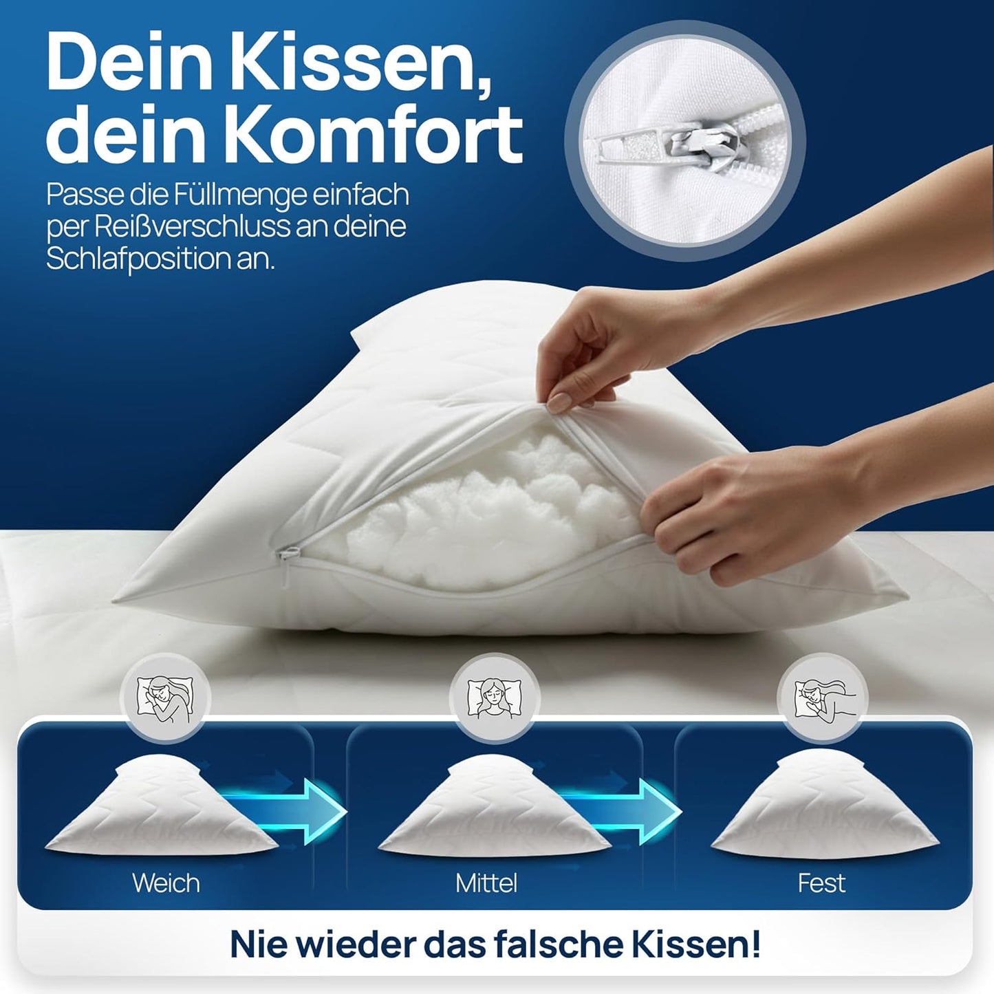 Seitenschläferkissen, 40 x 145 cm 1 Stück