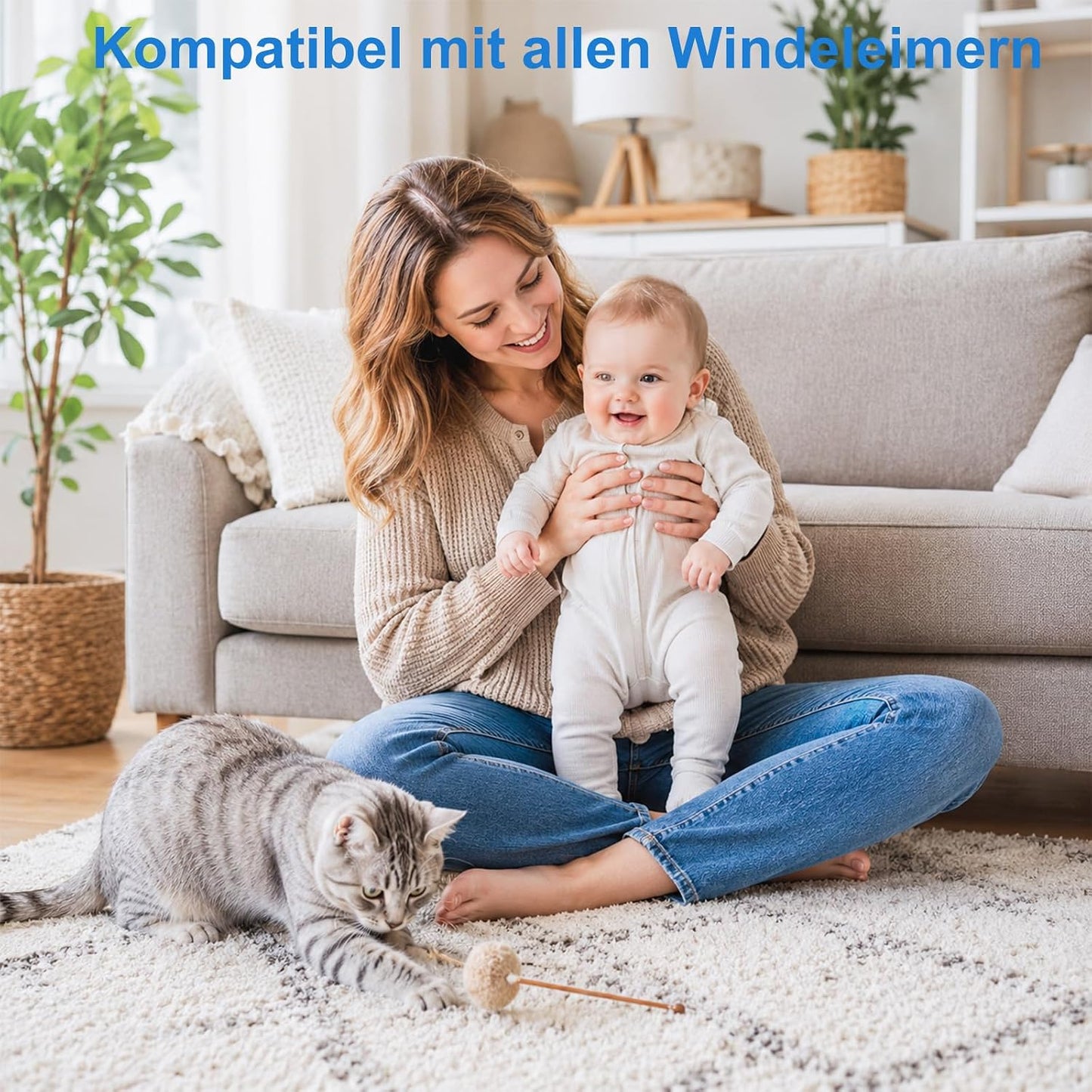 22-teiliges Windeleimer Nachfüllkassetten-Set, Blau,22 Stück