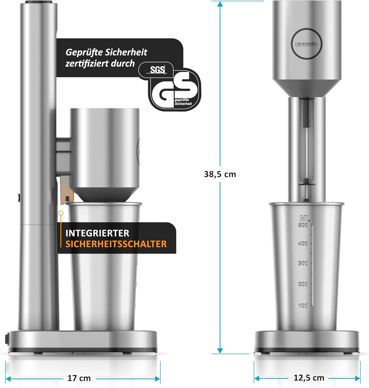 Drink Mixer mit 2 Geschwindigkeiten und 22.000 U/min