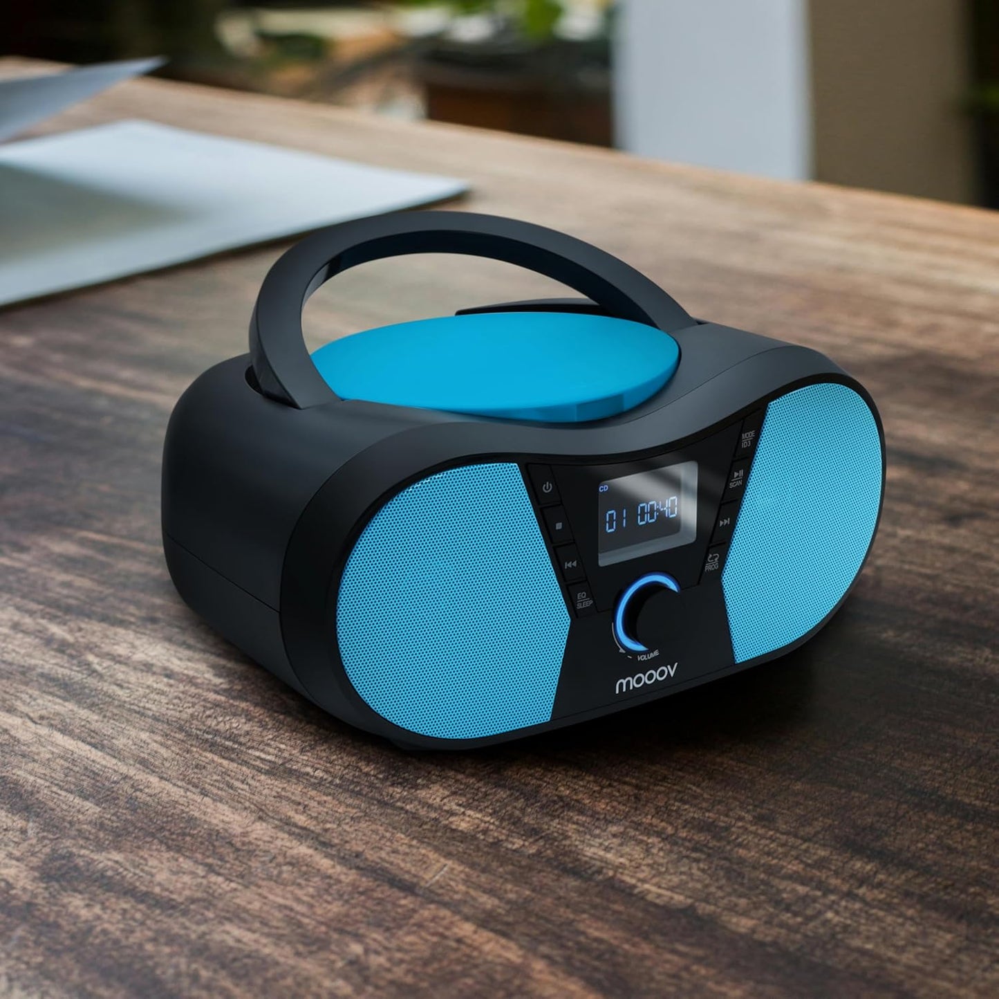 Tragbarer CD-Player mit USB, Schwarz