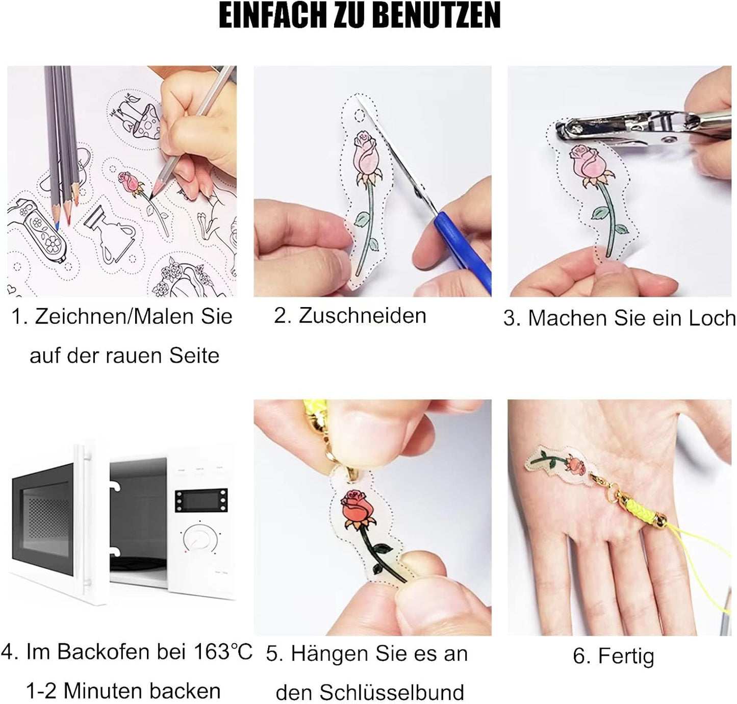 Schrumpffolien Bastelset, Farbe 1