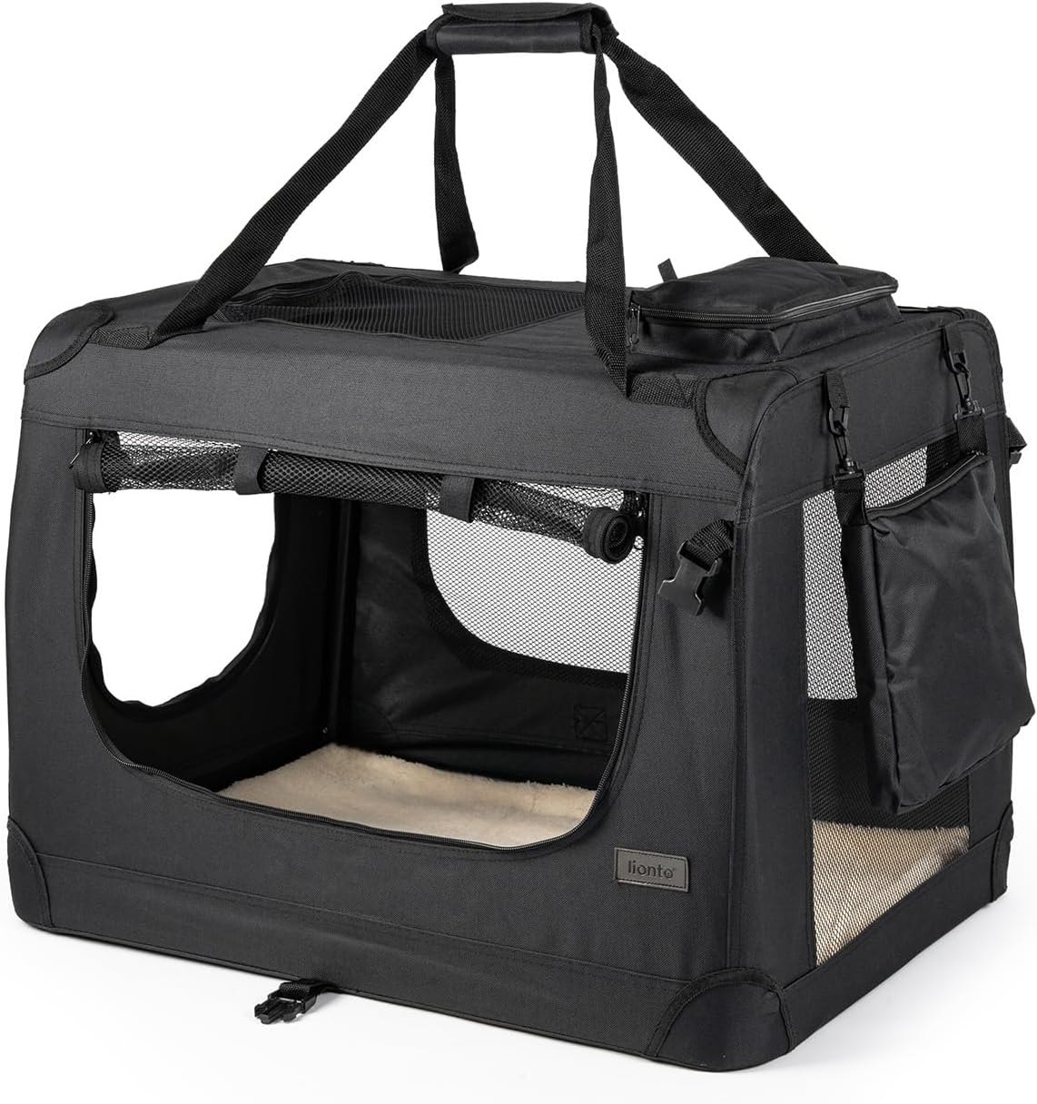 Hundetransportbox, Schwarz 1 - XS: 50x34x36 cm