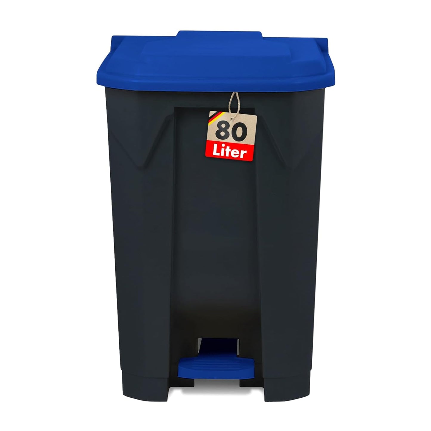 Mülltonne mit Step-On, 80 Liter Blau