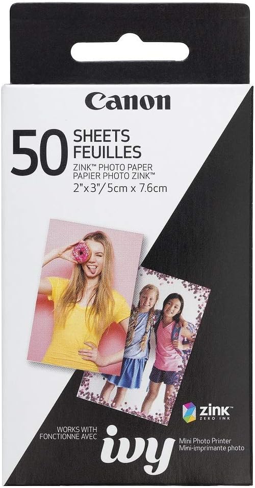 50er-Pack Zink-Fotopapier, 50 Blätter