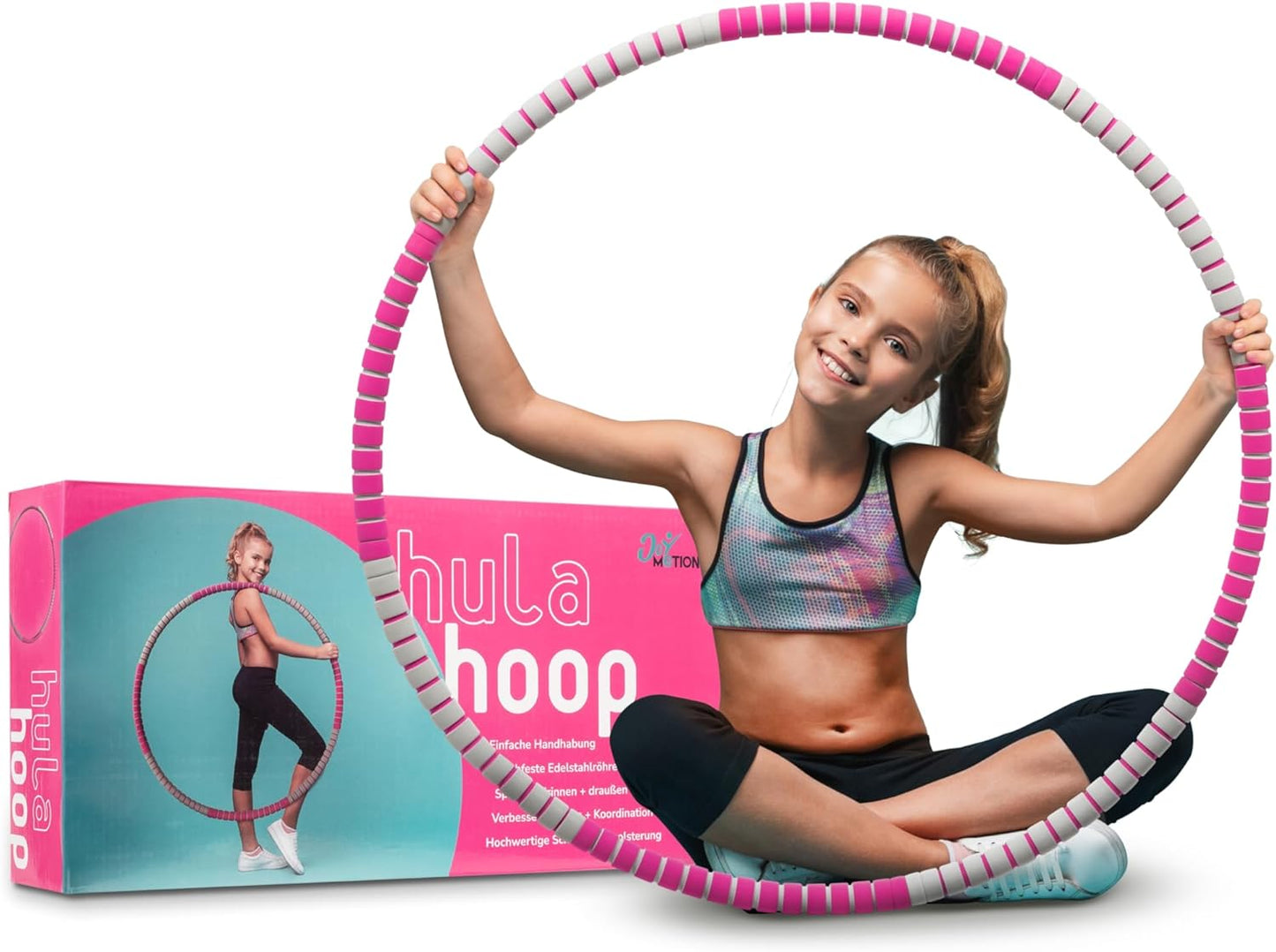 Hula Hoop Reifen mit Schaumstoffpolsterung, 88cm, Pink