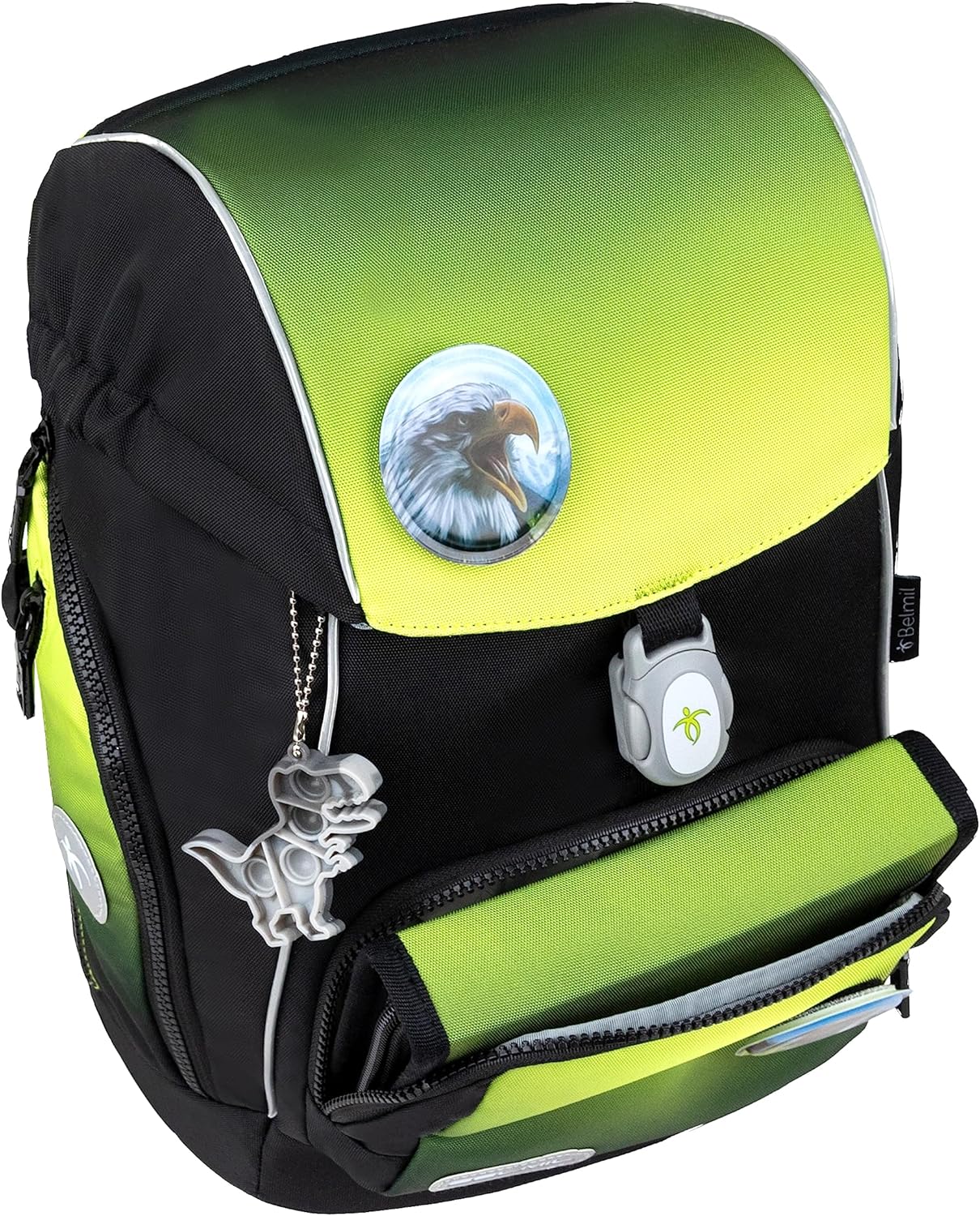 Comfy Plus ergonomisches Schulranzen-Set, 5-teilig, Black Green