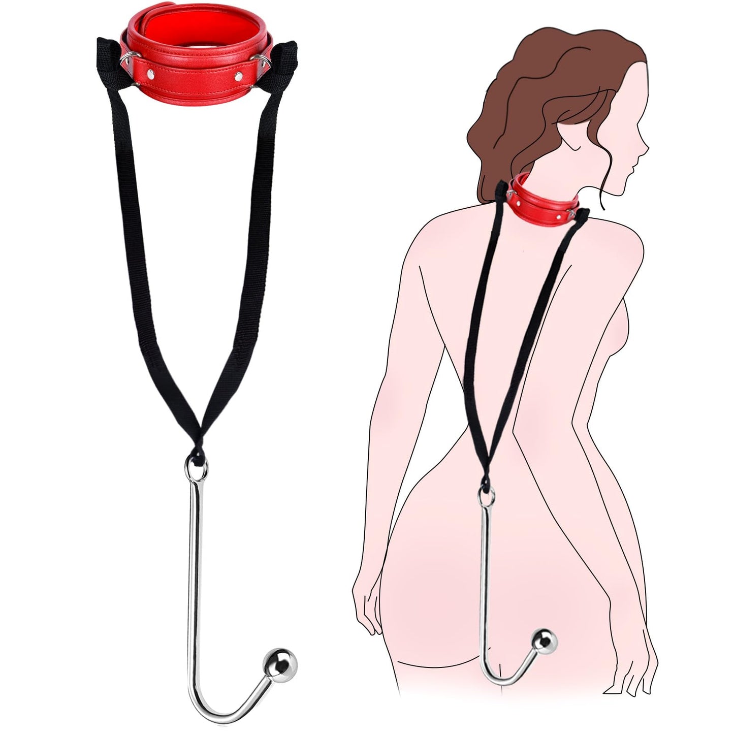 Bondage Set mit Analhaken & Halsband