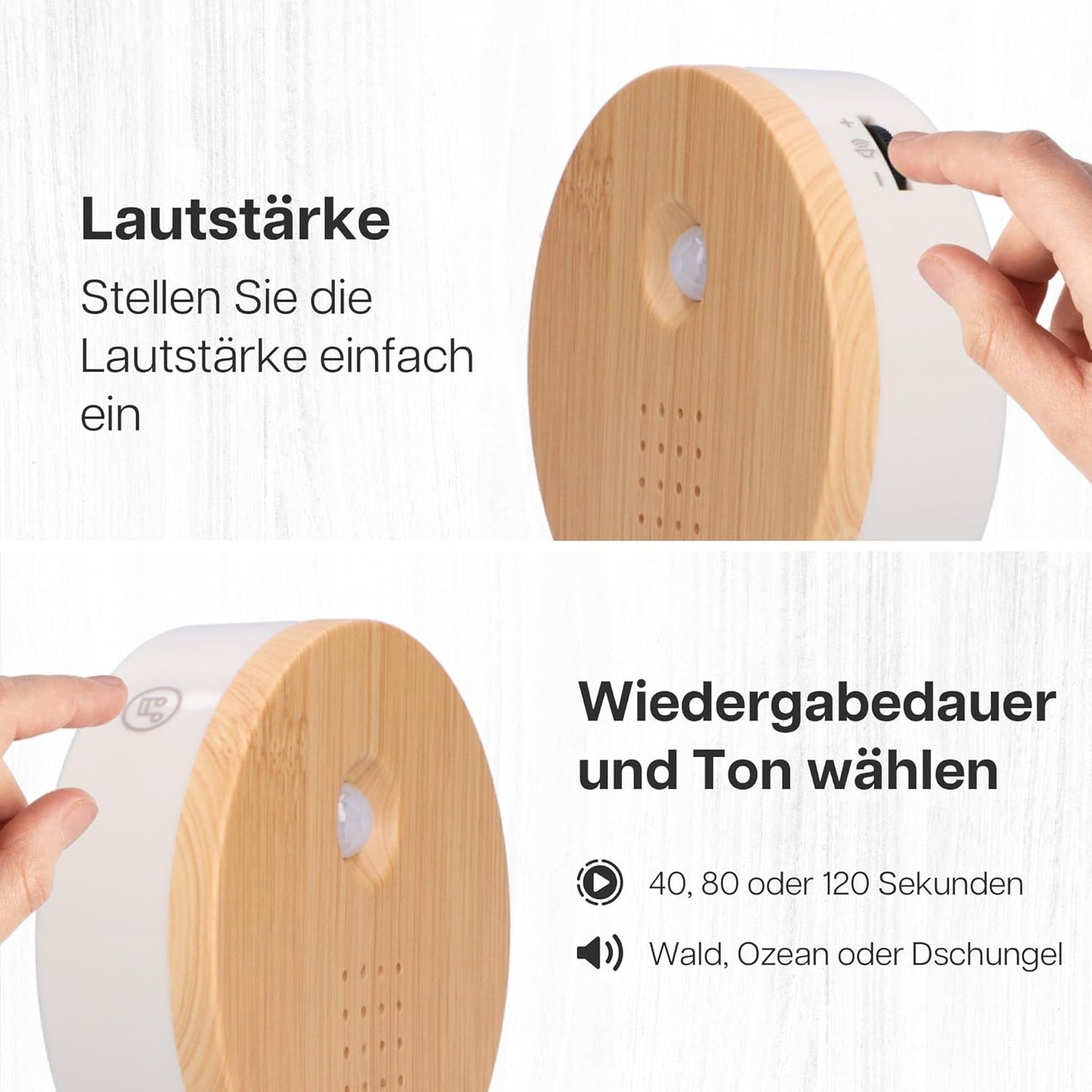 Box mit Naturgeräuschen, Holz