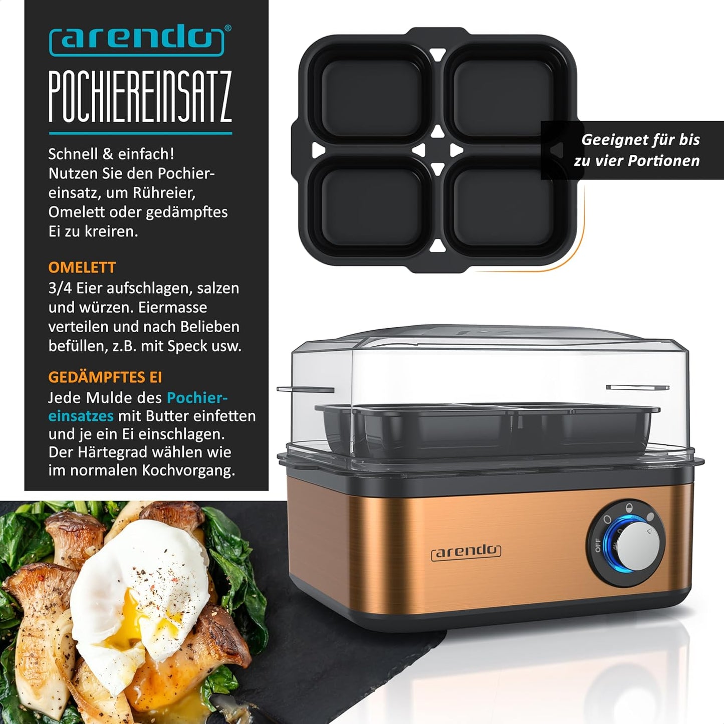 Eierkocher Eight Cook, Kupfer