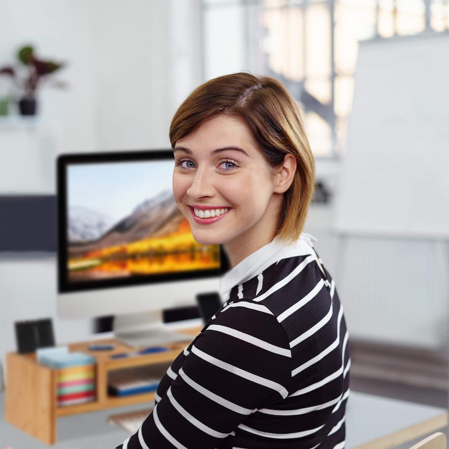 Desk Screen Riser, Single