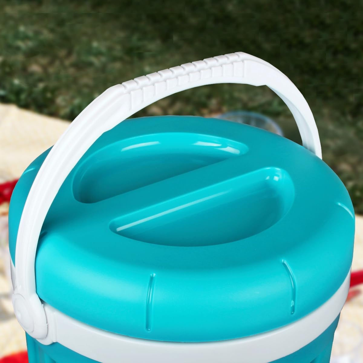 Isolierter Getränkespender mit Zapfhahn, Aquamarin