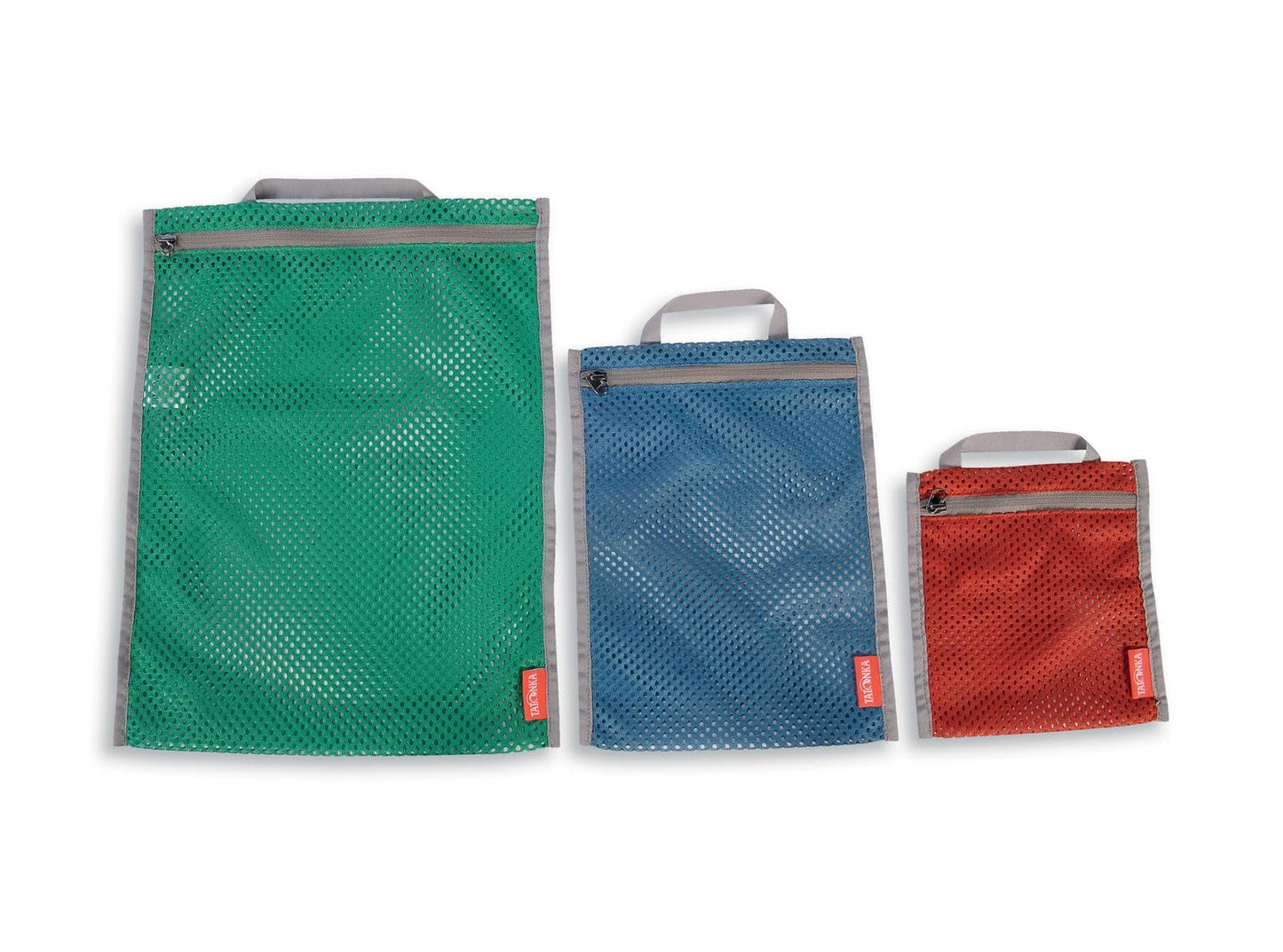Packwürfel Mesh Pocket Set III, Rot / Blau / Grau