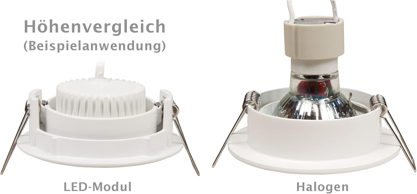 10-teiliges Einbaustrahler-Set LED-Deckenspots, 10 X Led+rahmen, 400 Lm