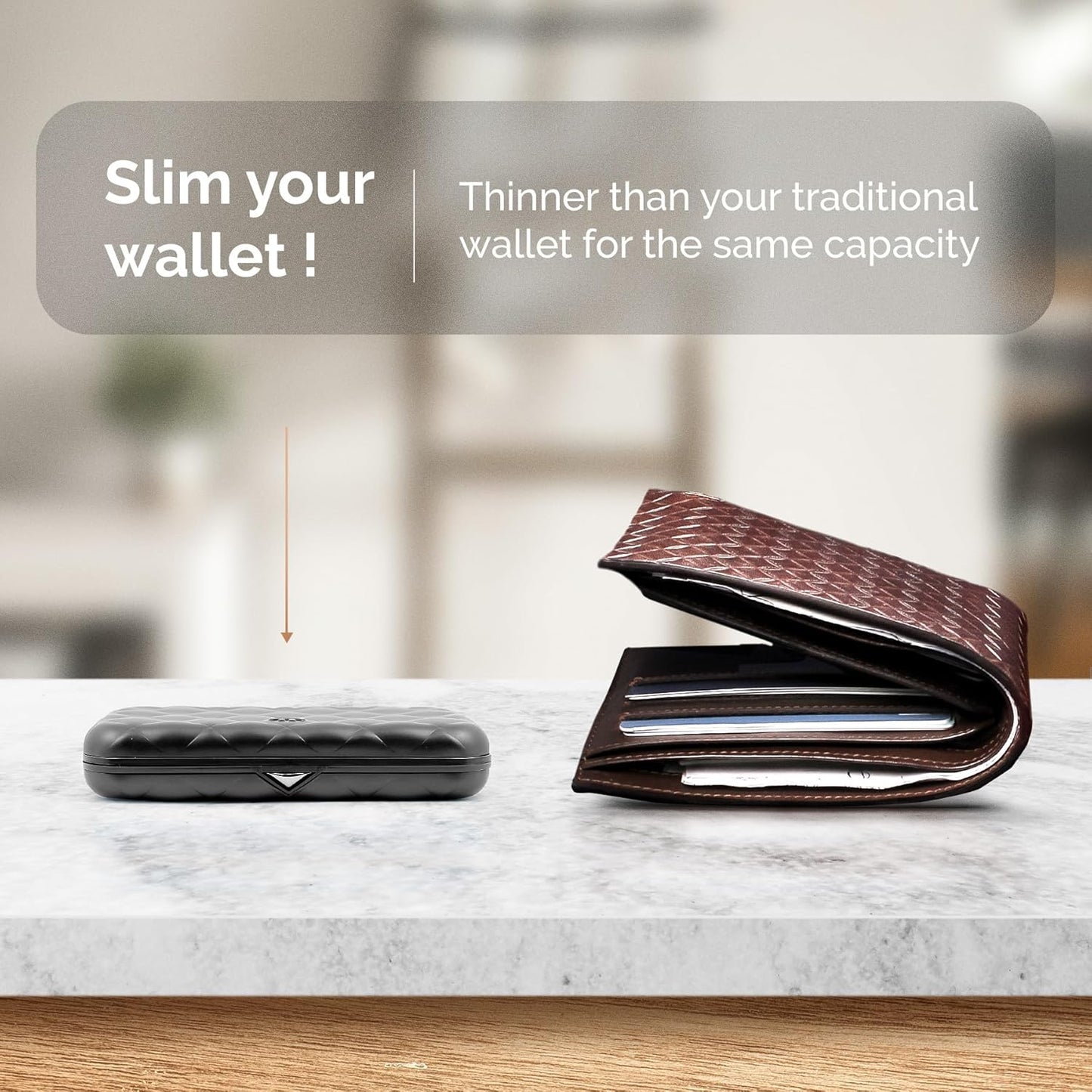 Smart Wallet mit RFID-Schutz, Schwarz