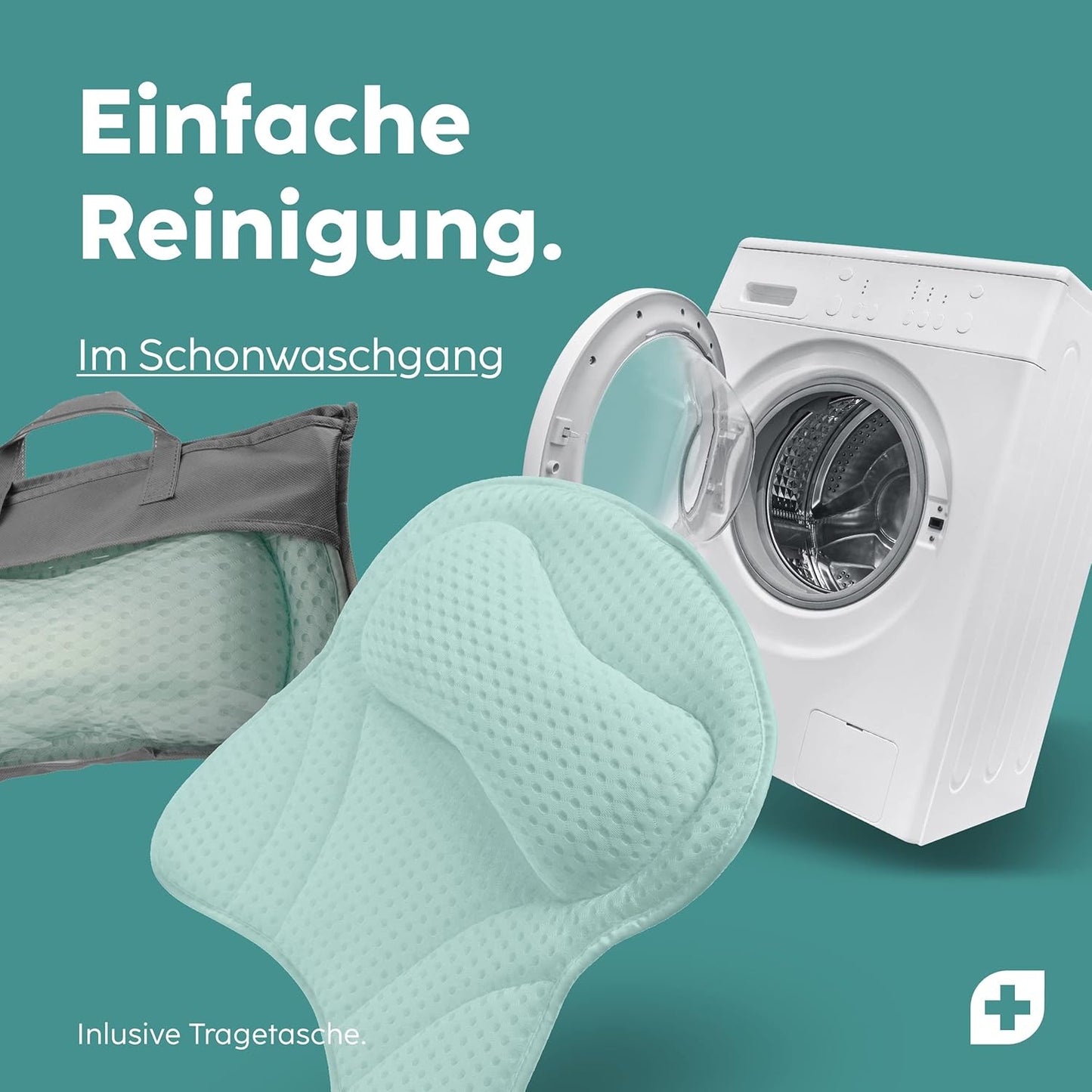 Badewannenkissen mit Saugnäpfen, Mint