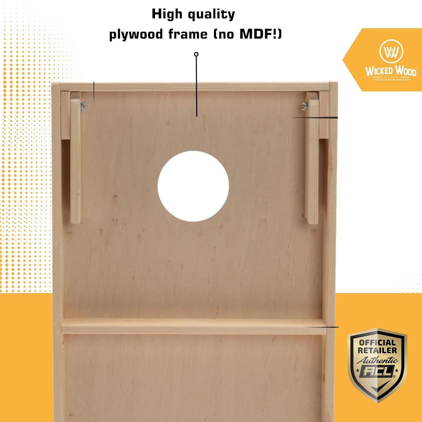 Cornhole Set 120x60 cm, Wicked Wood ACL REC 120x60 Cornhole Set