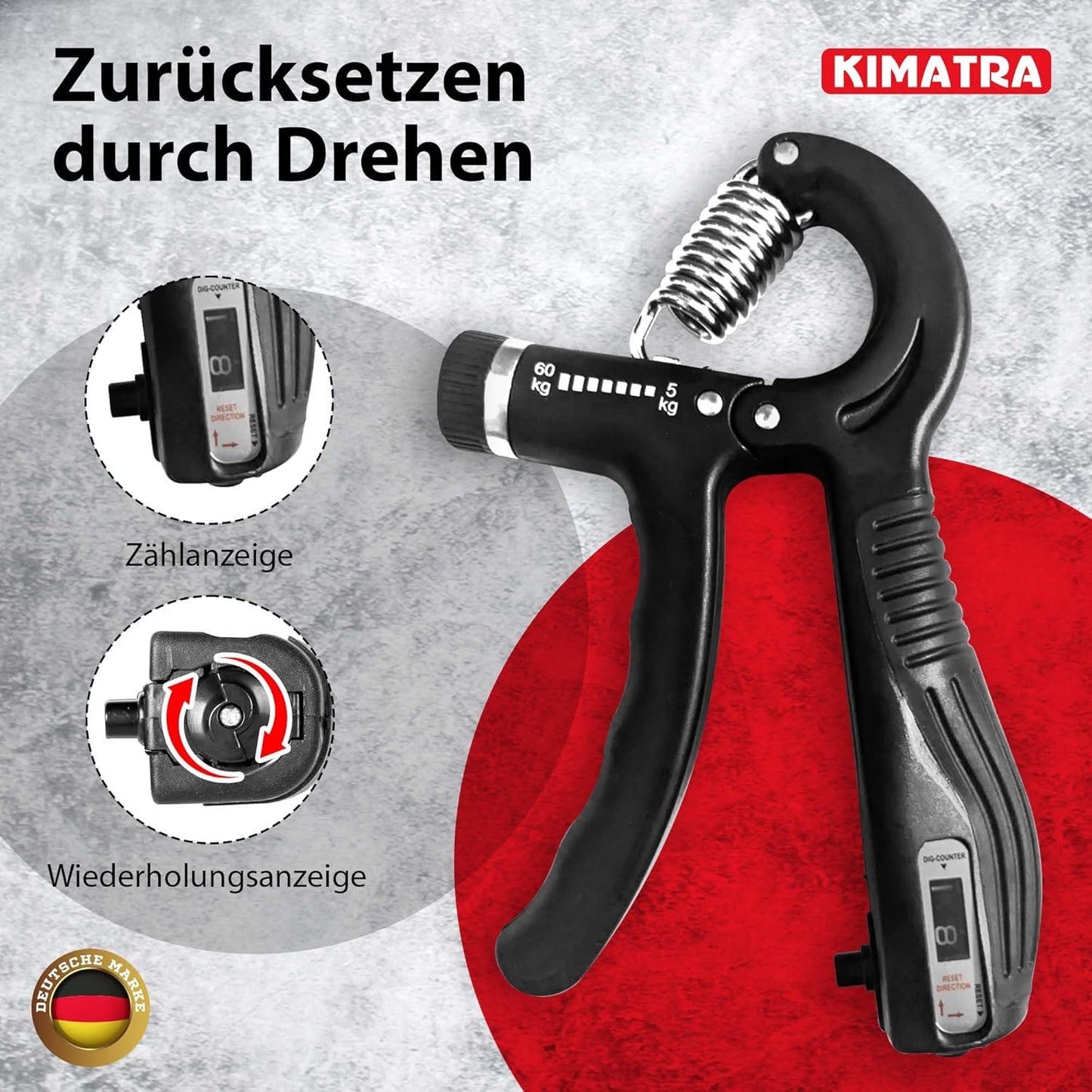 Handtrainer-Set, 2-teiliges Set Schwarz