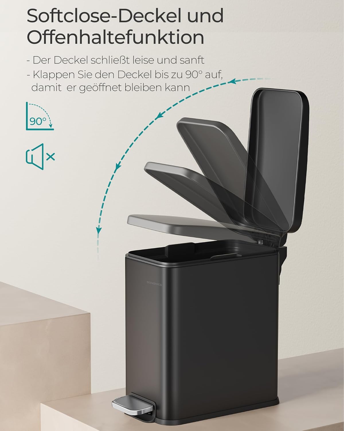 Kosmetikeimer, schwarz 10 L