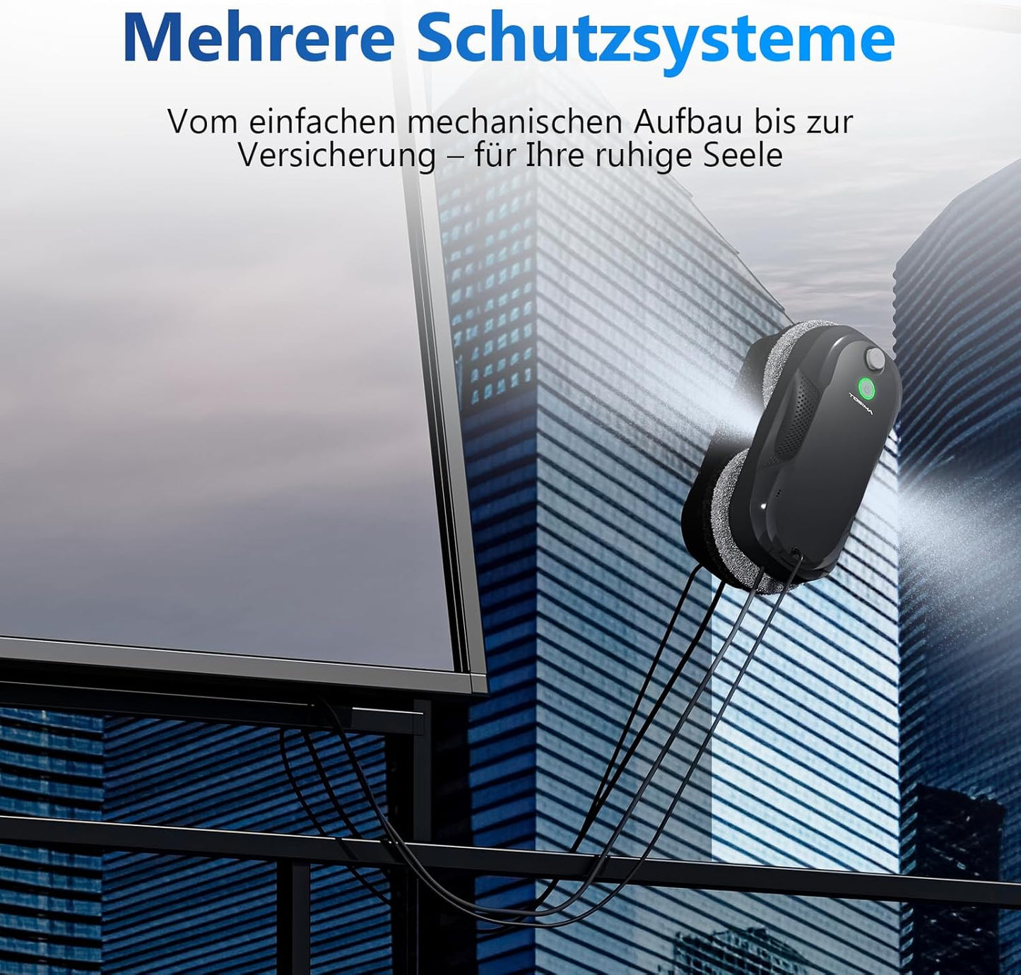 W5 Fensterputzroboter, Schwarz
