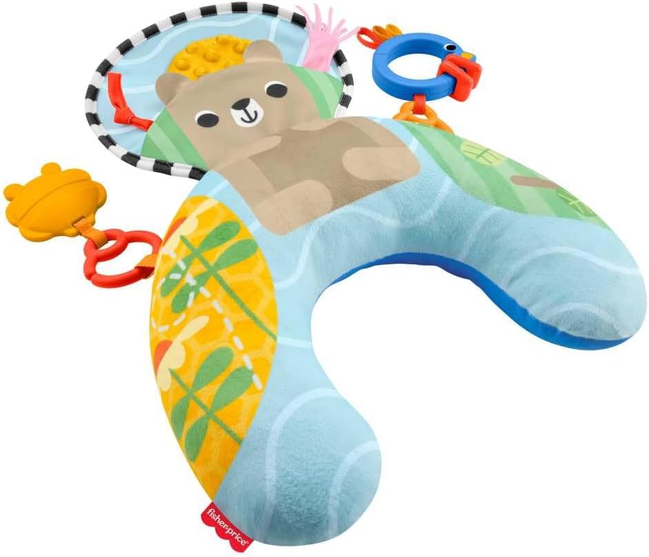 Babyspielkissen mit Beissring und Rassel