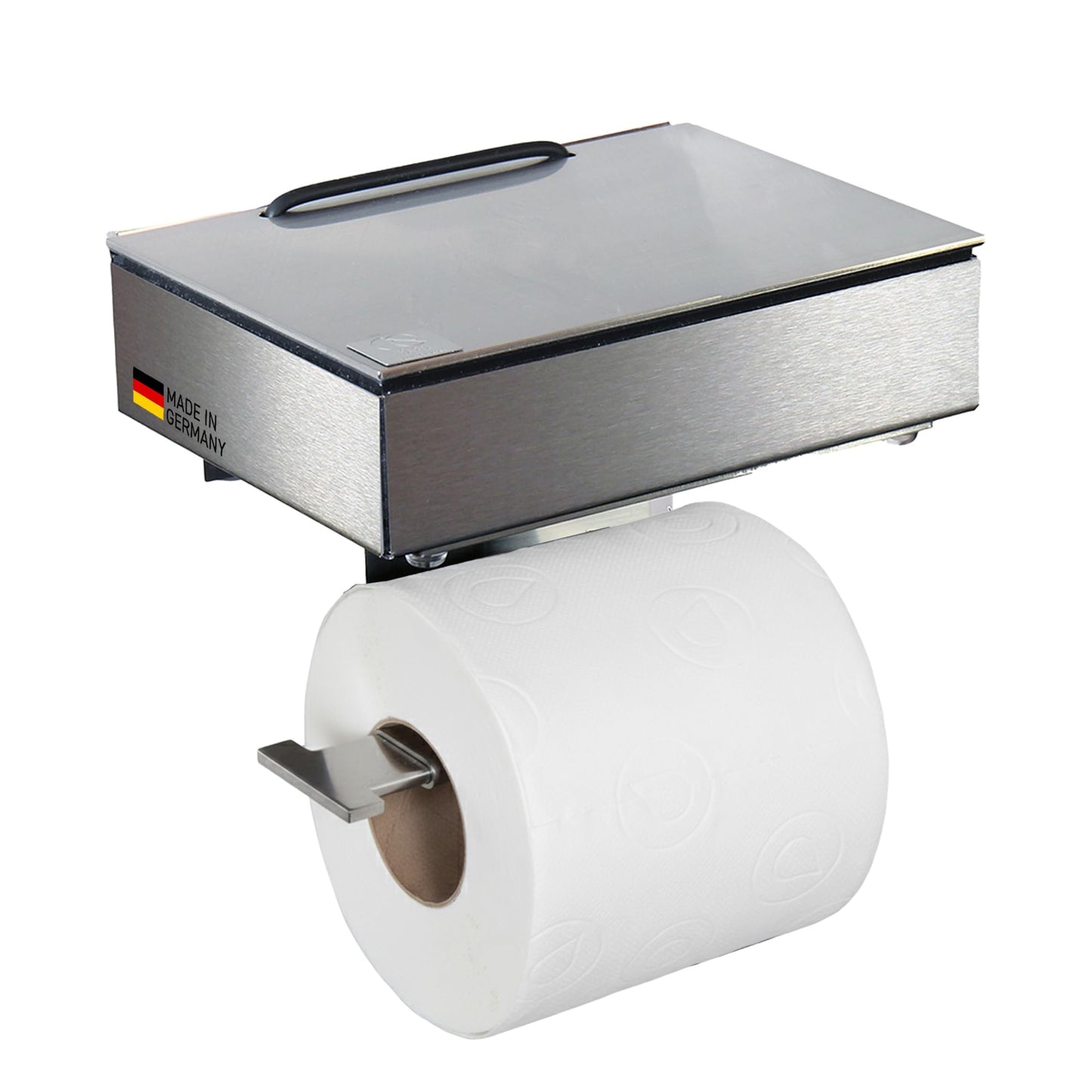 2-in-1 Toilettenpapier- und Feuchttuchhalter, Gehäuse Matt Abdeckung Edelstahl Befüllbar Von Links