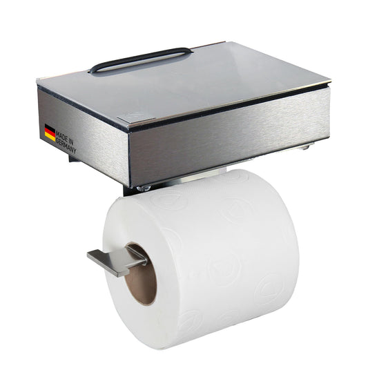 2-in-1 Toilettenpapier- und Feuchttuchhalter, Gehäuse Matt Abdeckung Edelstahl Befüllbar Von Links