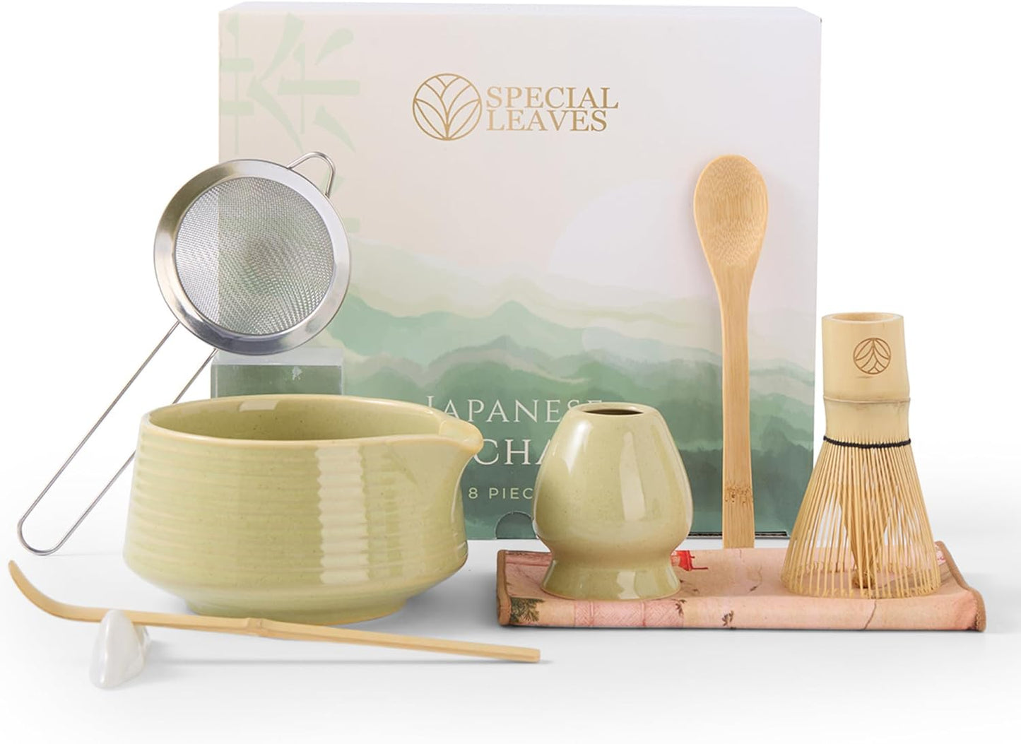 8-teiliges Matcha-Tee-Set, 8 teilig Grün