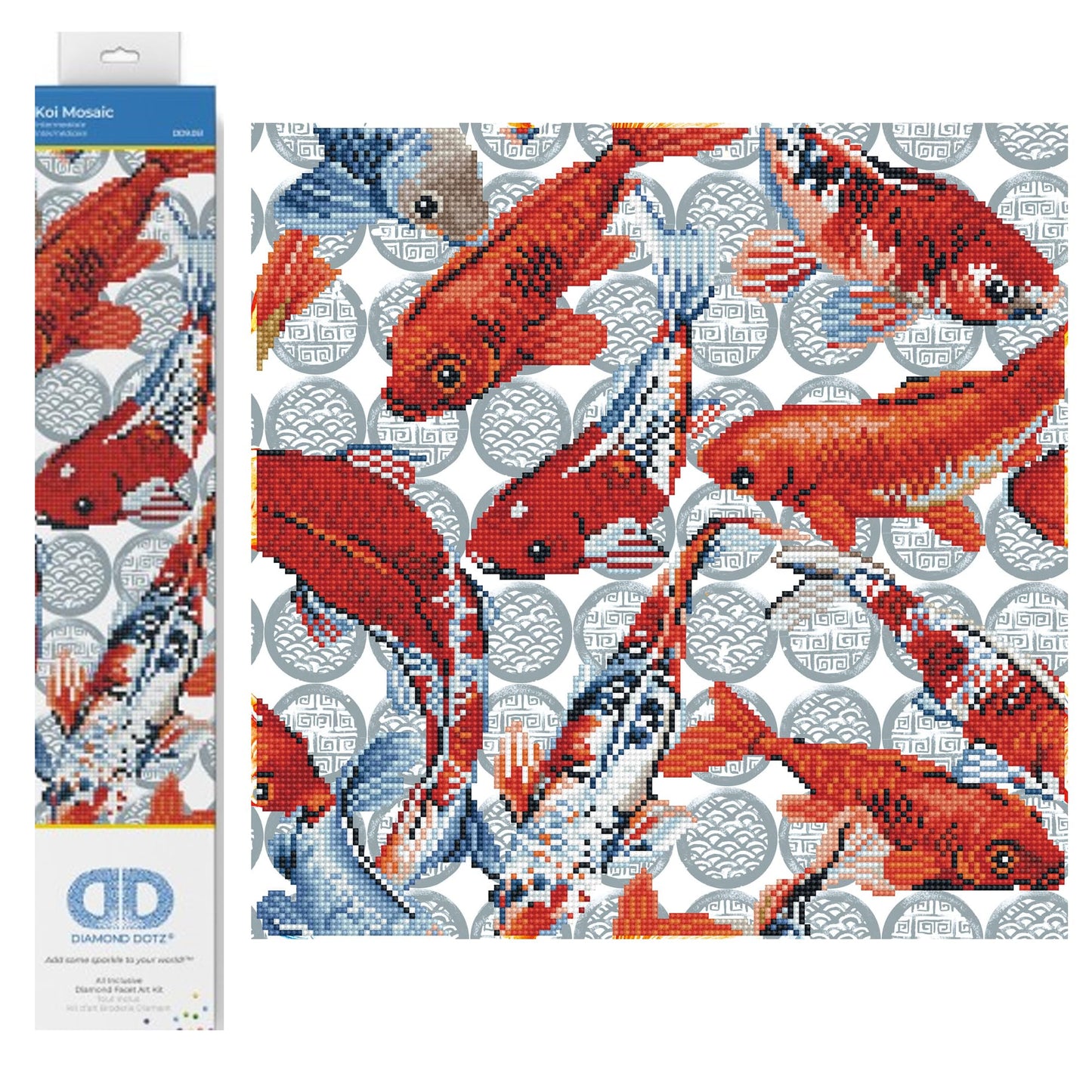 Koi Mosaic Diamond Painting, 41 x 41cm Koi Mosaic