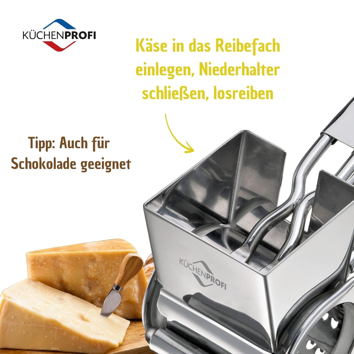 Käsereibe aus Edelstahl