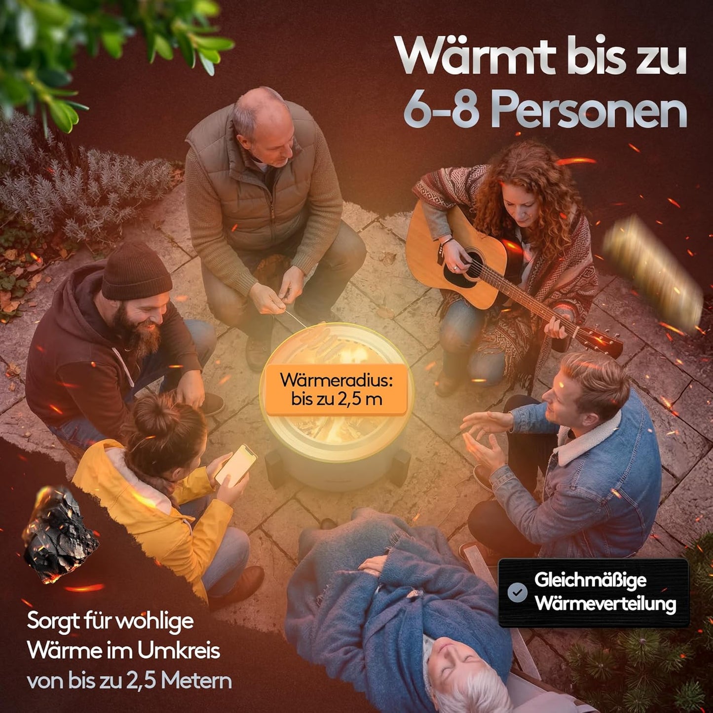 Rauchfreie Feuerschale