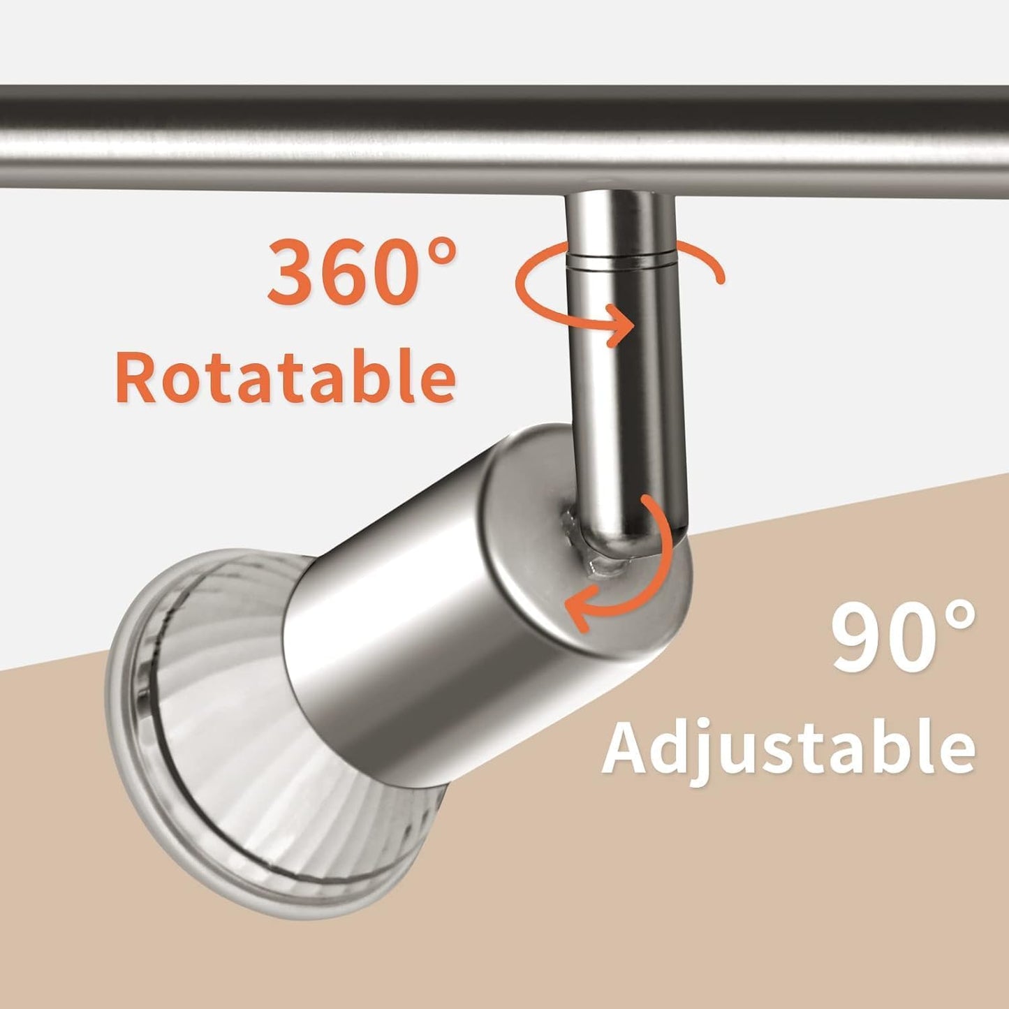 LED Deckenleuchte, 5W 4 Flammig Matt Nickel 2800k Warmweiss