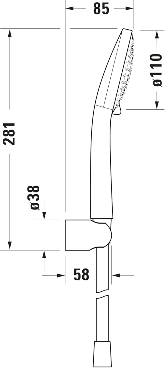 Brausen und Zubehör Brausehalterset, 110 mm,  Chrom