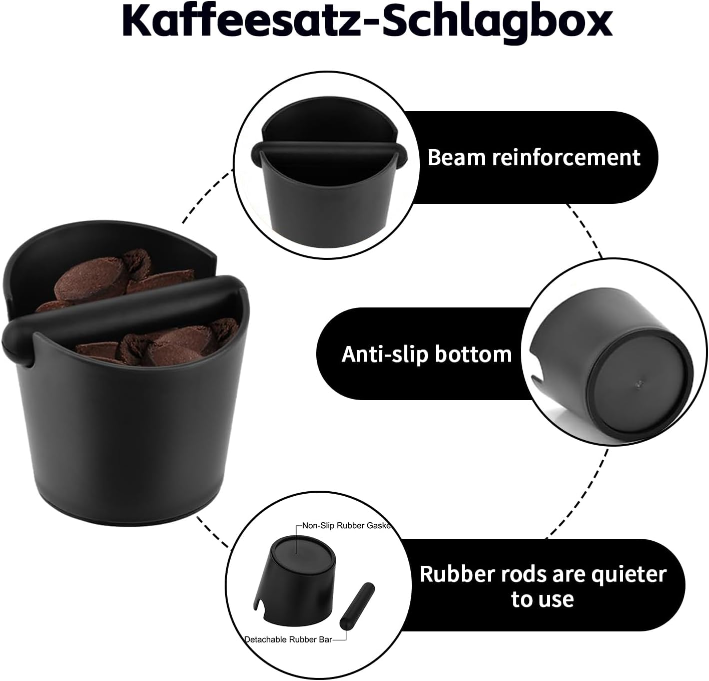 Abklopfbehälter und Tampermatte Set