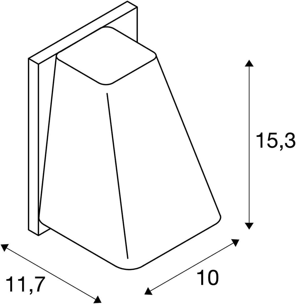 Down-Light zur Aussenbeleuchtung, Wallyx Qpar51 50w Anthrazit