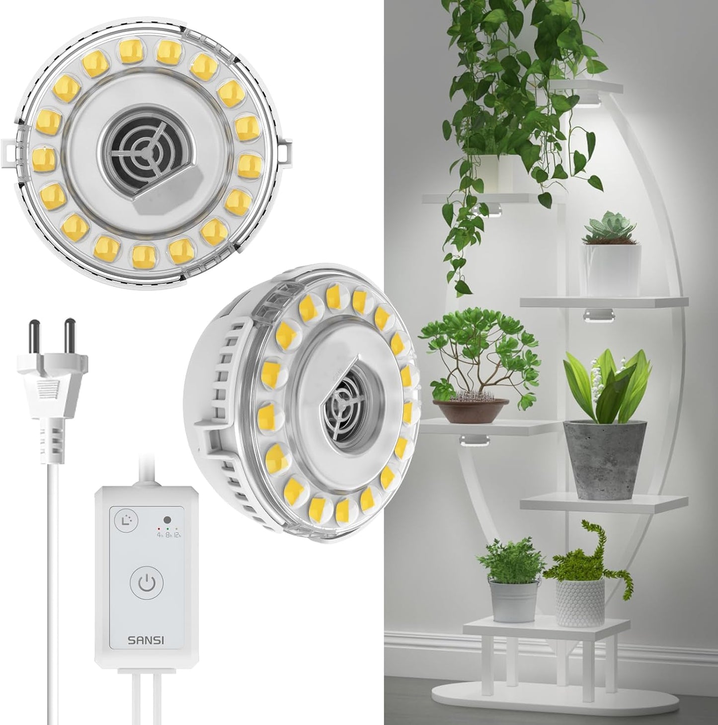 LED-Pflanzenlampe, 10W Dimmbar mit Timer