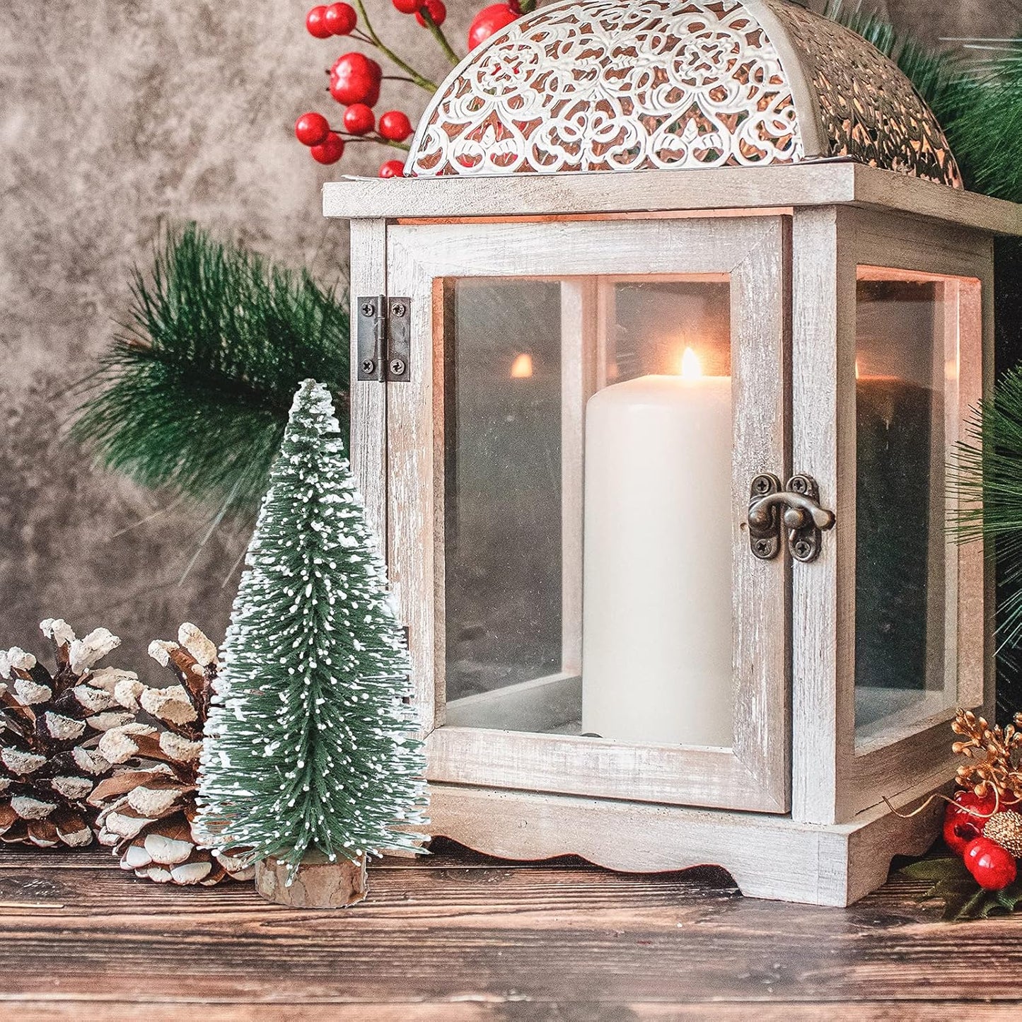 10er Pack Mini Weihnachtsbaum Ornamente