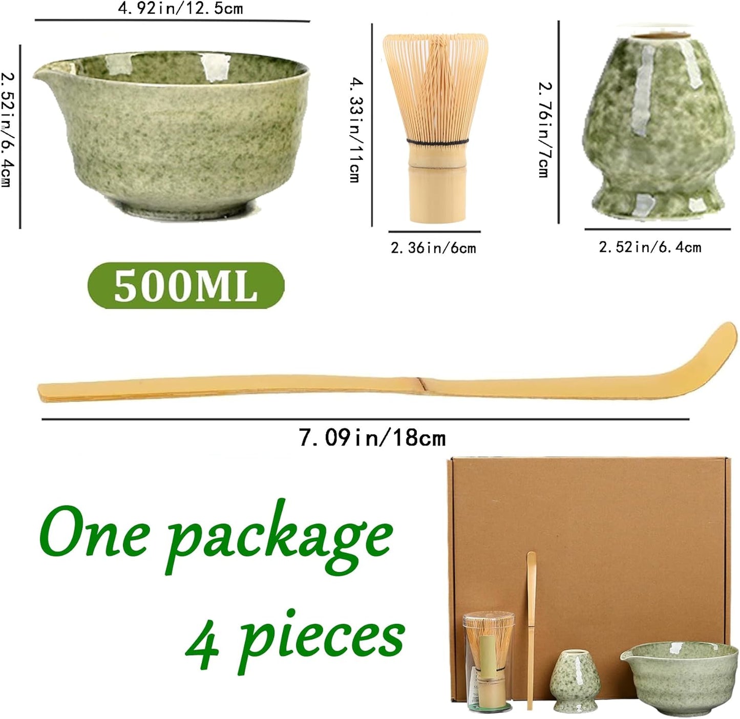 4-teiliges Matcha-Set