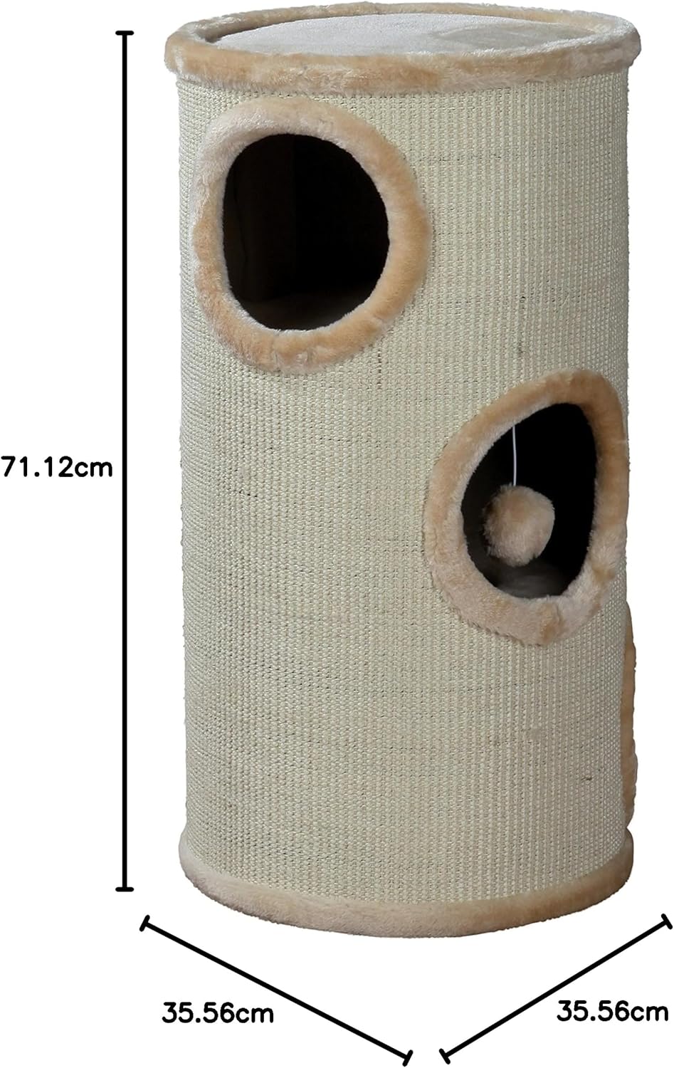 Kratztonne Samuel (70 cm), beige 70 cm