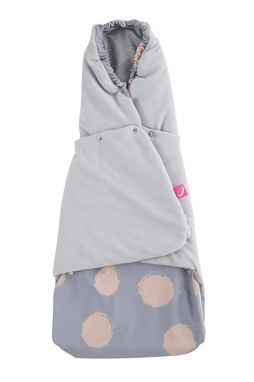 Baby-Einschlagdecke für Babyschale und Kinderwagen, Kleckse Apricot ca. 78×40 cm – in geschlossenem Zustand