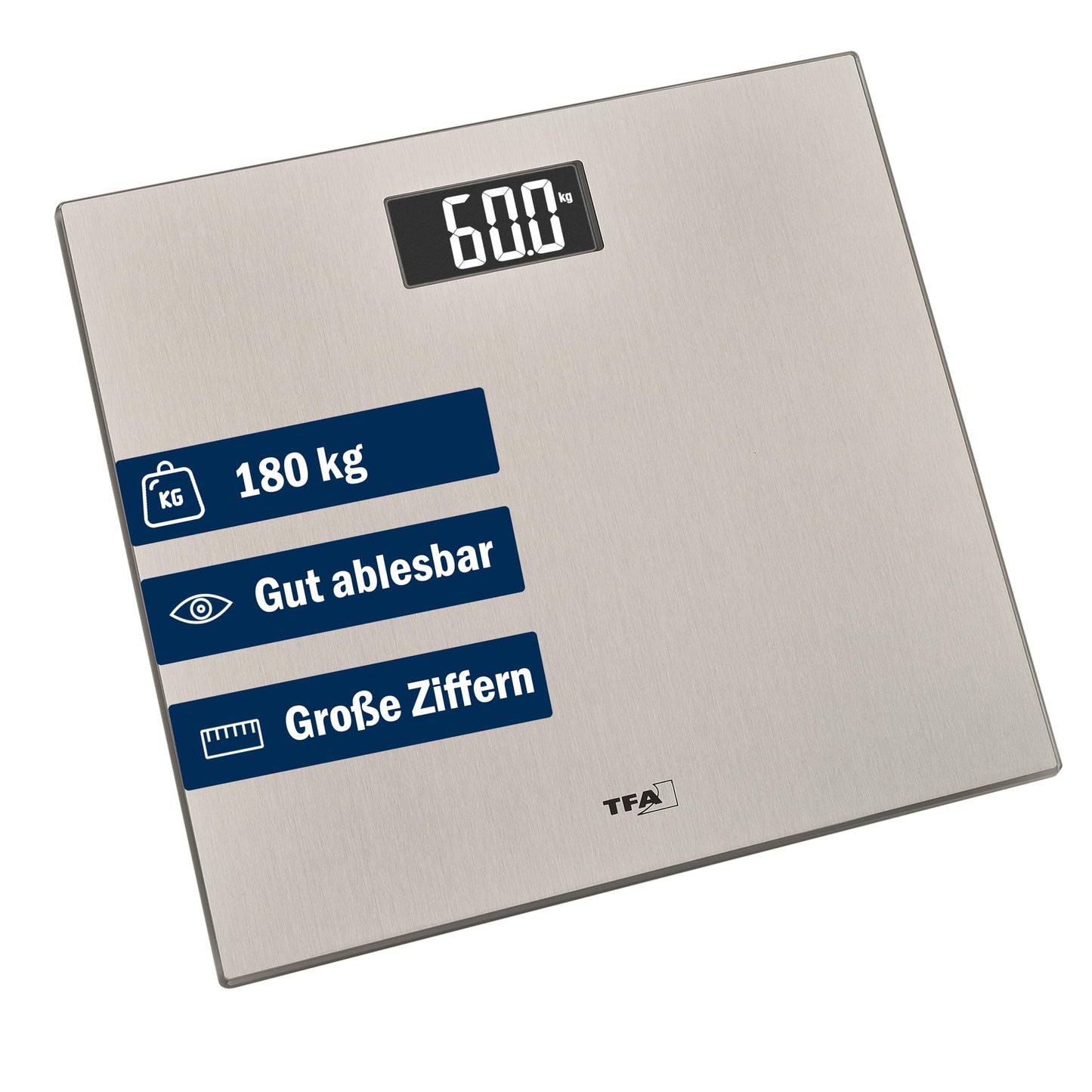 Digitale Personenwaage Step Steel bis 180kg
