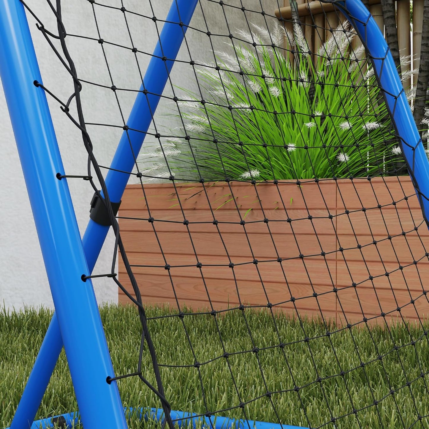 Fussball Rebounder PE, Metall Blau, Blau