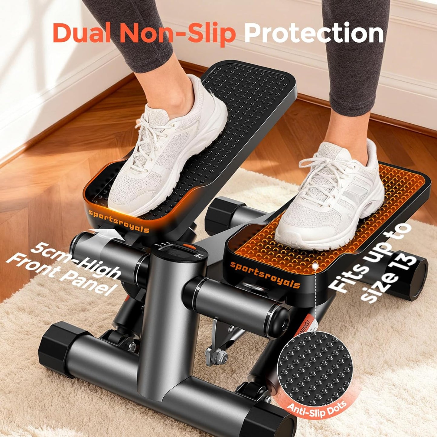 Mini-Stepper mit Power Ropes für Heimtraining, Mini-Stepper